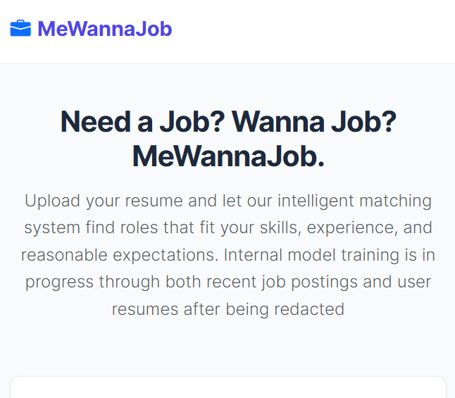 MeWannaJob Screenshot